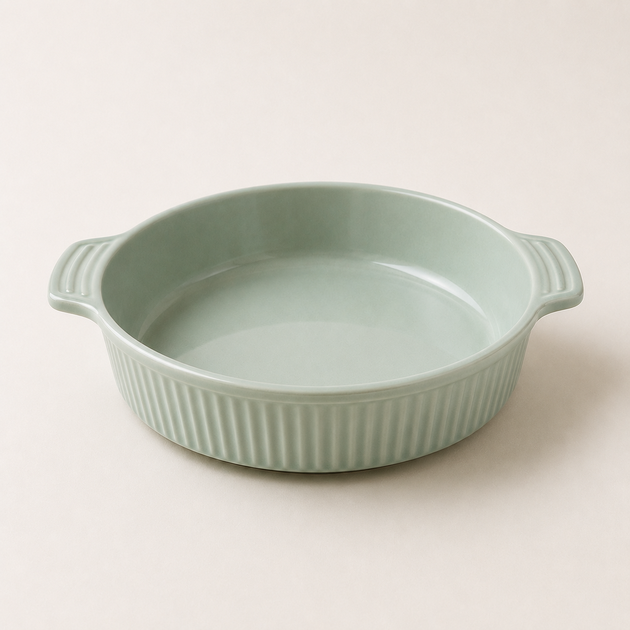 Sage Green Ceramic Oven Dish - 21 cm