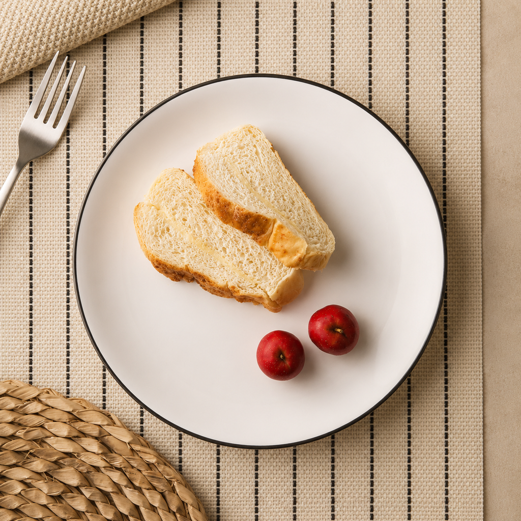 White Ceramic Creative Western Food Plate