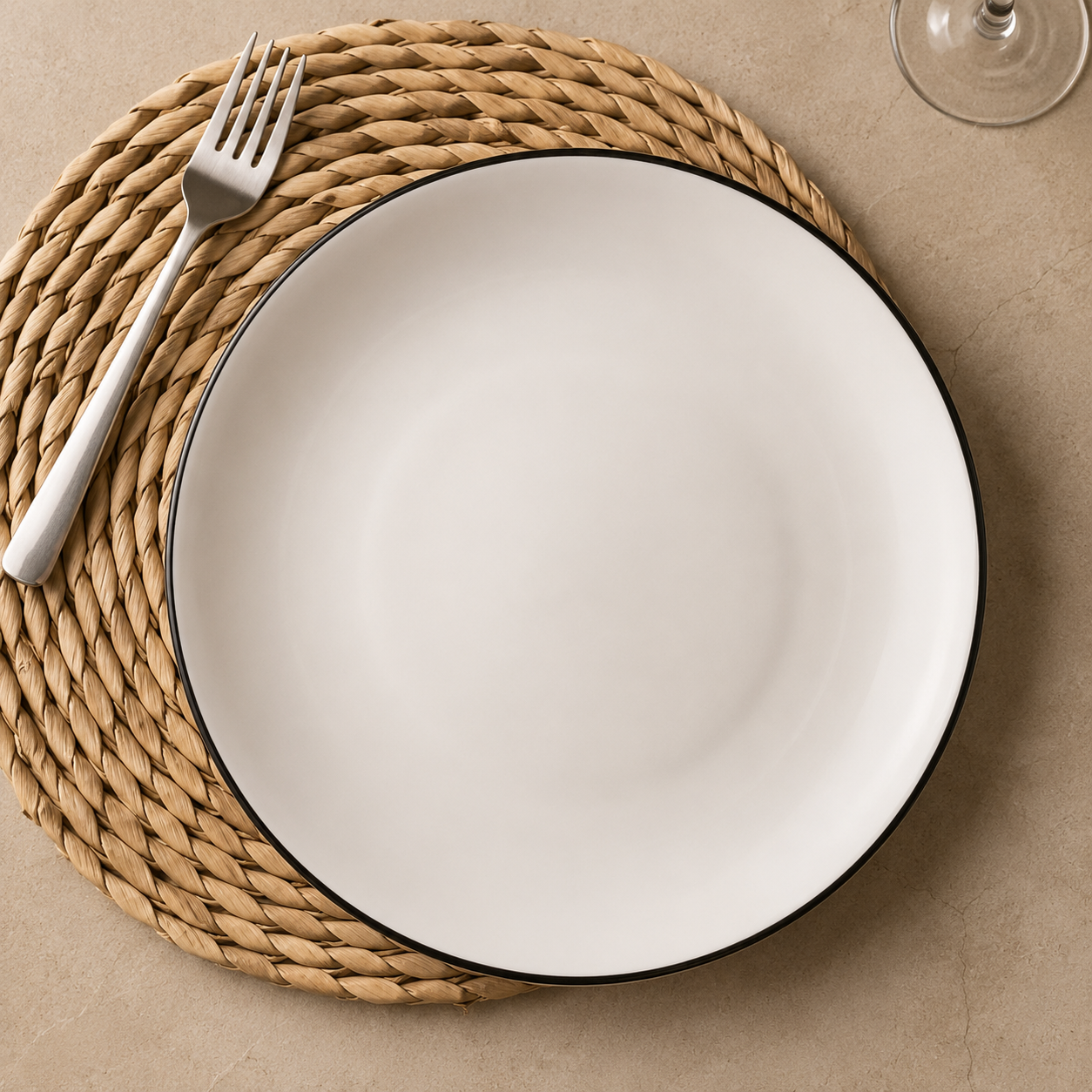 White Ceramic Creative Western Food Plate