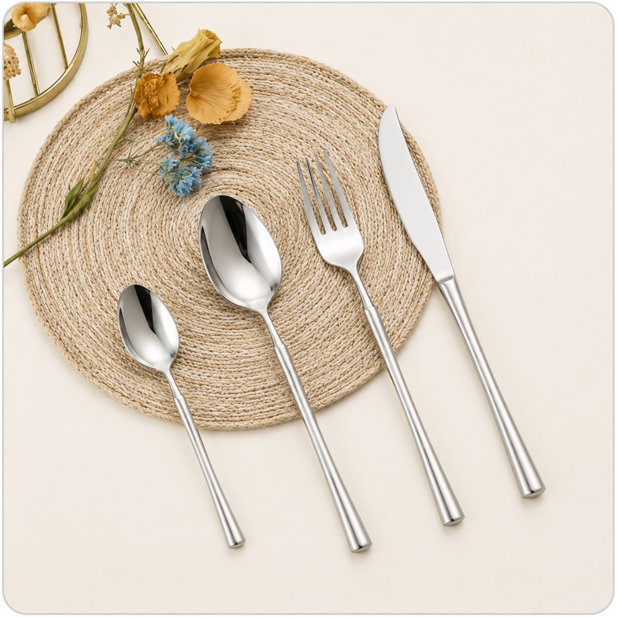 Set de Cubiertos Plateados  Elegance