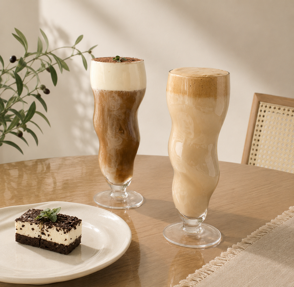 Pangpang Coffee Cup Shaped Glass Cold Drink Juice