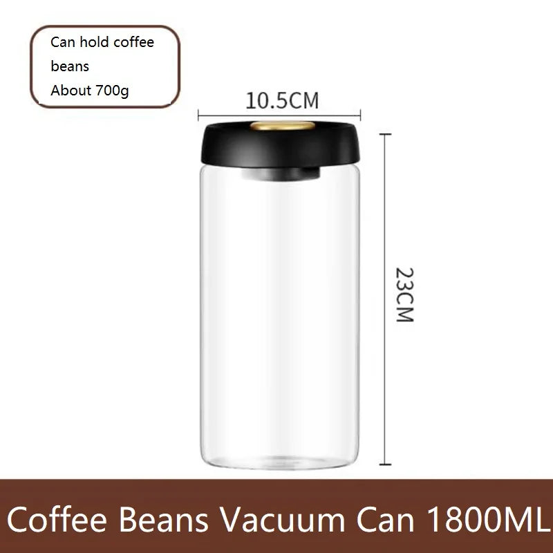 New Bean Coffee Storage Container Vacuum Seal Container Coffee Bean Storage Sealed Container KFSN001