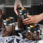 New Bean Coffee Storage Container Vacuum Seal Container Coffee Bean Storage Sealed Container KFSN001