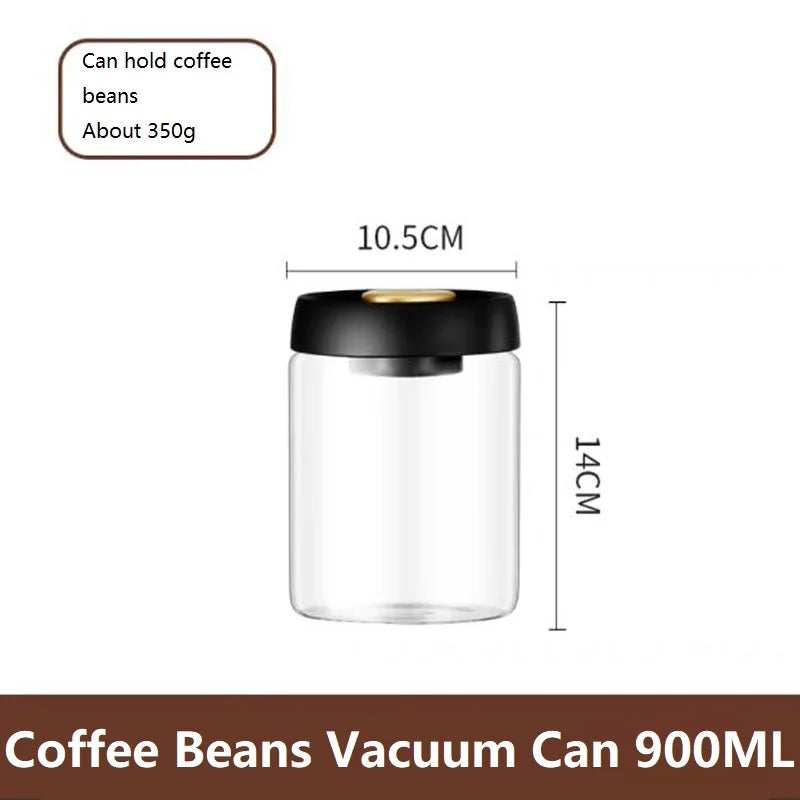 New Bean Coffee Storage Container Vacuum Seal Container Coffee Bean Storage Sealed Container KFSN001