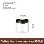 New Bean Coffee Storage Container Vacuum Seal Container Coffee Bean Storage Sealed Container KFSN001