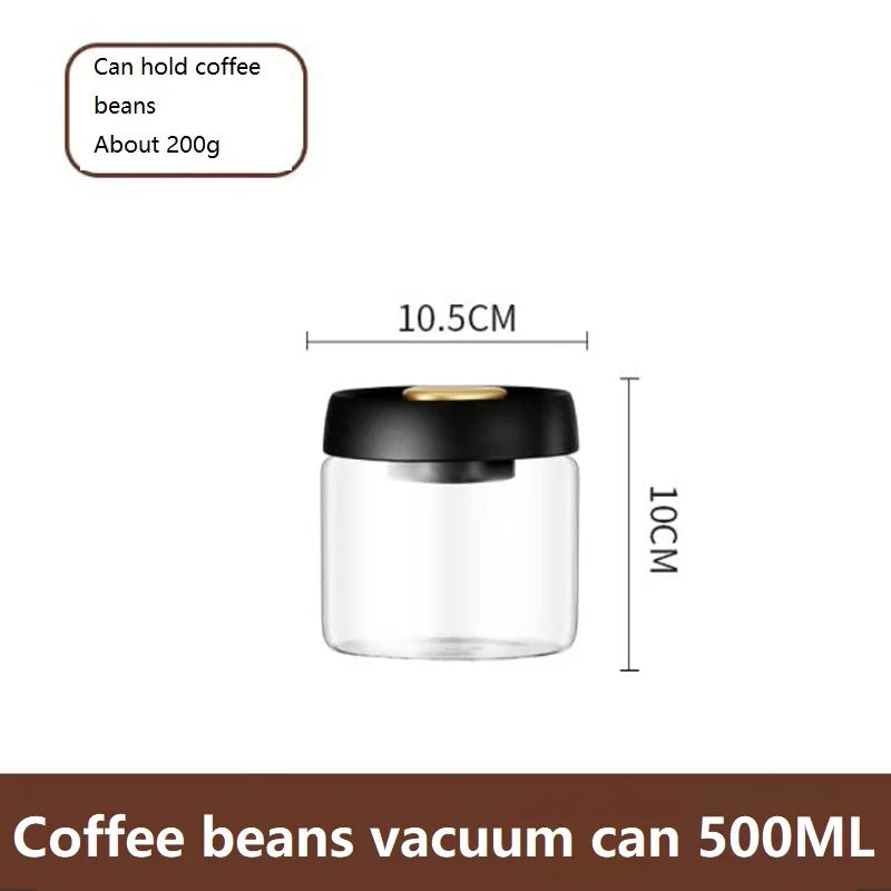 New Bean Coffee Storage Container Vacuum Seal Container Coffee Bean Storage Sealed Container KFSN001